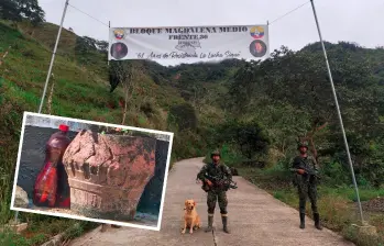 En una vivienda encontraron una botella de malta con explosivos (detalle), mientras que en corredores rurales hallaron dos pasacalles alusivos al frente 36 de las disidencias. FOTOS: CORTESÍA En una vivienda encontraron una botella de malta con explosivos (detalle), mientras que en corredores rurales hallaron dos pasacalles alusivos al frente 36 de las disidencias. FOTOS: CORTESÍA