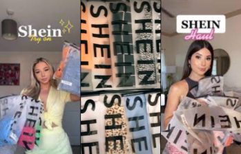 Los “hauls de Shein”, una tendencia de TikTok en los que los usuarios muestran las compras, a veces de manera excesiva, que realizan en Shein. FOTO: CAPTURA DE VIDEO TIKTOK