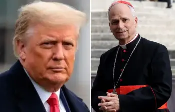 El primer mensaje de Donald Trump por la elección de un estadounidense como papa de la Iglesia católica. FOTO: GETTY- EL COLOMBIANO