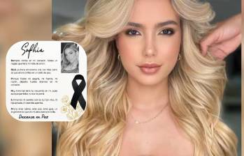 Sophia Durán murió en un trágico accidente de tránsito el 7 de septiembre de 2025. FOTOS: Tomadas de redes sociales 