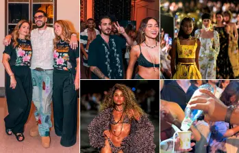 Ryan Castro estuvo presente en la pasarela y acompañó a Catalina Álvarez y Mariana Hinestroza en la apertura de Colombiamoda en la que se brindó con Aguardiente Antioqueño. FOTOS Camilo Suárez y cortesía Inexmoda.