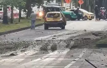 Explosión en Buenaventura. FOTO: Captura de video 