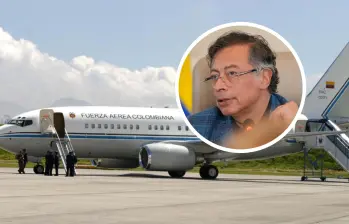 El avión presidencial de Gustavo Petro tuvo un contratiempo incómodo cuando hizo una parada técnica en el aeropuerto de Barajas, en Madrid, España, cuando viajaba a Medio Oriente. FOTO: Colprensa y Presidencia de la República El avión presidencial de Gustavo Petro tuvo un contratiempo incómodo cuando hizo una parada técnica en el aeropuerto de Barajas, en Madrid, España, cuando viajaba a Medio Oriente. FOTO: Colprensa y Presidencia de la República
