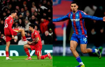 El futbolista inglés Trent Alexander Arnold tiene una relación cercana con Luis Díaz. Daniel Muñoz brilla con Crystal Palace. FOTO: TOMADA DEL X DE @TrentAA y GETTY 