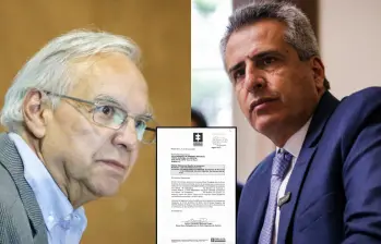 A la izquierda, el exministro de Hacienda Ricardo Bonilla; a la derecha el exministro del Interior Luis Fernando Velasco. Foto: Colprensa/Redes Sociales.