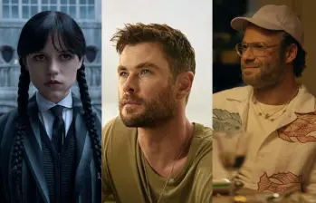 Merlina, Sin límites con Chris Hemsworth: una vida mejor y Platonic son algunas de las nuevas series que se estrenarán en agosto. FOTO Cortesía Netflix, Disney+ y Apple TV+