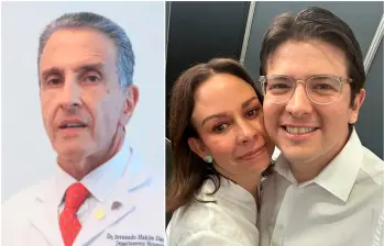 El médico Fernando Hakim estuvo al frente del equipo médico que atendió al senador Miguel Uribe Turbay por más de dos meses en la Fundación Santa Fe. FOTOS: Cortesía y tomada de Instagram @maclaudiat 