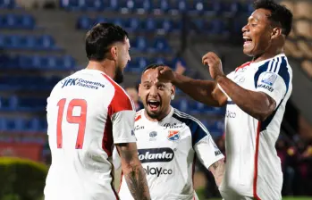 Jarlan Barrera, de 29 años, es uno de los pocos refuerzos que trajo el cuadro rojo para el segundo semestre del 2024. Su llegada se confirmó tras la salida de Homer Martínez. Tiene contrato hasta 2026. FOTO: TOMADA DEL X DE @DIMOFICIAL