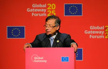 El presidente Gustavo Petro se encuentra en Bruselas, Bélgica, en el segundo Foro Global Gateway. FOTO: Tomada de X @infopresidencia