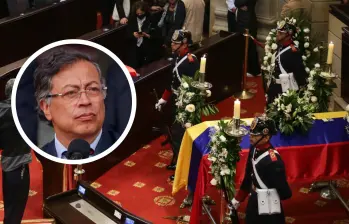 El cortejo fúnebre con los restos mortales del senador recorrerá varios puntos del centro de Bogotá hasta llegar al Cementerio Central, donde se realizará el sepelio. El presidente de la República no asistirá al evento. FOTO: COLPRENSA/PRESIDENCIA