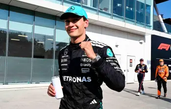 El piloto británico George Russell de Mercedes logró la pole position del Gran Premio de Fórmula 1 de Canadá. FOTO GETTY