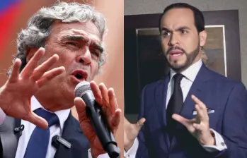 Sergio Fajardo, candidato de ideología de centro, y Abelardo de la Espriella, candidato de la derecha. Foto: Colprensa. 