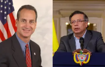 Mario Díaz-Balart, congresista republicano estadounidense y Gustavo Petro. Foto: Presidencia