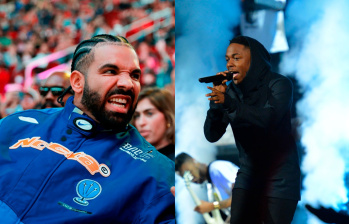 El artista Drake (izquierda) y el cantante Kendrick Lamar (derecha) enfrentan una de las “tiraderas” más recientes en la industria musical. FOTOS: Getty