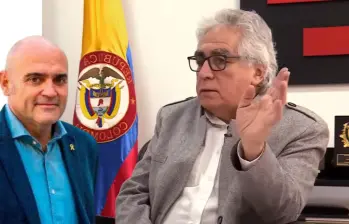 Catalán Xavier Vendrell y el director de la UNP, Augusto Rodríguez. Foto: captura de video