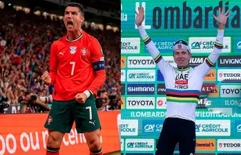 El portugués Cristiano Ronaldo es el deportista mejor pagado del mundo en 2025 con ingresos de 280 millones de dólares. El ciclista esloveno Tadej Pogacar gana menos del 5% de eso: 13.9 millones FOTOs getty El portugués Cristiano Ronaldo es el deportista mejor pagado del mundo en 2025 con ingresos de 280 millones de dólares. El ciclista esloveno Tadej Pogacar gana menos del 5% de eso: 13.9 millones FOTOs getty