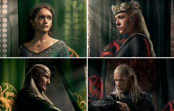 A la izquierda, el bando verde Alicen y Aemond; a la derecha, el bando rojo, Rhaenyra y Daemon. ¿Cuál es su favorito? Fotos cortesía HBO