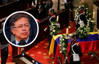 El cortejo fúnebre con los restos mortales del senador recorrerá varios puntos del centro de Bogotá hasta llegar al Cementerio Central, donde se realizará el sepelio. El presidente de la República no asistirá al evento. FOTO: COLPRENSA/PRESIDENCIA