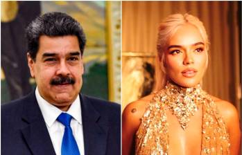 Nicolás Maduro aprovechó el éxito de los conciertos de Karol G en su país para compararse con ella. FOTOS: Getty y tomada de Instagram @karolg