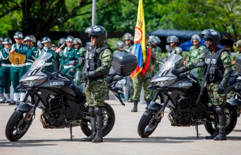 Las motos servirán para apoyar los patrullajes de la Policía en las zonas rurales y urbanas más álgidas de la capital antioqueña. FOTO: ALCALDÍA Las motos servirán para apoyar los patrullajes de la Policía en las zonas rurales y urbanas más álgidas de la capital antioqueña. FOTO: ALCALDÍA