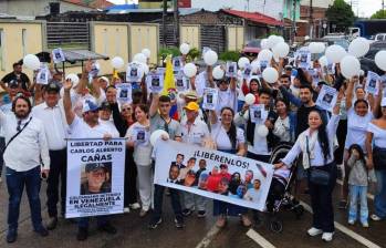 Los familiares han hecho viajes hasta Caracas, marchas en Bogotá y Cúcuta, protestas en el Congreso, huelgas y cadenas de oración. FOTO Cortesía