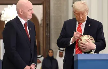 Donald Trump y Gianni Infantino se reunieron el mes pasado esperando que las políticas migratorias no afecten el Mundial. Foto: Getty