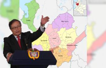 Departamento de Antioquia y el presidente Gustavo Petro. Foto: El Colombiano-Presidencia