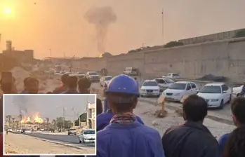 Así quedaron parte de las refinerías bombardeadas a los iraníes. FOTO: Imagen tomada de redes.