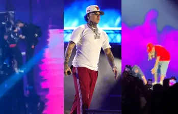 Blessd inició su gira con Anuel AA en Estados Unidos. Fotos: Getty y captura de videos