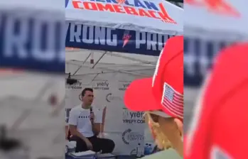 FOTO: captura de video del momento en el que Charlie Kirk fue atacado