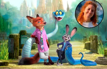 Daniela Restrepo (en el círculo) trabajó en los efectos de cada personaje en Zootopia 2 como el pelo y la ropa, por ejemplo. FOTOS Cortesía Disney Animations
