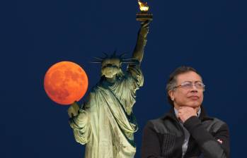 El presidente Gustavo Petro ha asegurado dos veces que la Estatua de la Libertd debería ser trasladada de lugar. Getty y Colprensa