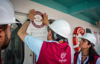 El Ministerio solicitó a la Autoridad Marítima Colombiana (Dimar) vigilar el cumplimiento de la medida y advirtió que el cierre permanecerá hasta que se corrijan las fallas detectadas. Foto: Cortesía MinTrabajo