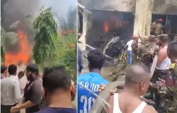 Un accidente aéreo en Bangladesh dejó almenos 19 muertos y más de 100 heridos. El Gobierno declaró tres días de duelo. FOTOS: Capturas de pantalla