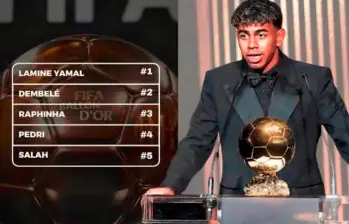 El futbolista español Lamine Yamal, de 18 años, es uno de los grandes favoritos para ganar el Balón de Oro. FOTO: TOMADA DEL X DE @madrid_total2