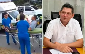 El hecho en el que el concejal de Cúcuta, Guillermo León Báez, fue atacado por su hijo ocurrió en una vía de la ciudad. FOTOS: Captura de video y tomada de Facebook Guillermo León Báez