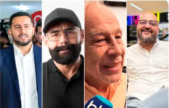Cristian Portilla, Carlos Bueno, Rubén Morales y Humberto Salazar son cuatro de los ocho candidatos a la Alcaldía de Bucaramanga. FOTOS: Colprensa y tomadas de redes sociales  Cristian Portilla, Carlos Bueno, Rubén Morales y Humberto Salazar son cuatro de los ocho candidatos a la Alcaldía de Bucaramanga. FOTOS: Colprensa y tomadas de redes sociales