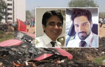 La última conversación conocida en las cajas negras del avión Boeing 787, entre el piloto al mando del avión, Sumeet Sabharwal, y su copiloto Clive Kunder, de 32 años, dejaron incognitas. FOTO: Xinhua y redes sociales