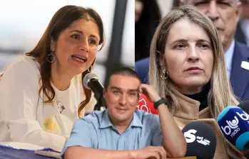 Iris Marín, defensora del Pueblo; el caricaturista Matador y la candidata presidencial Paloma Valencia. Foto: Colprensa