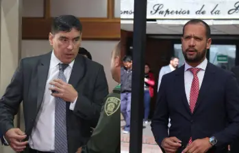 El magistrado del CNE, Álvaro Hernán Prada, y el abogado Diego Cadena, quienes fueron mencionados en la sentencia contra el expresidente Uribe Vélez, deberán resolver su situación ante la justicia. Fotos: Colprensa