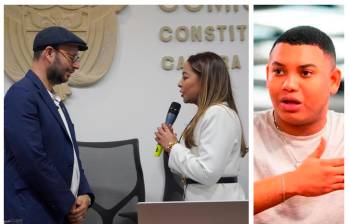 Becerra (izquierda) aseguró que las bancadas tendrán plenas garantías. Polo Polo alegó que “la diferencia no iba a ser mucha” entre los dos nominados. FOTO: X @BecerraGabo/EL COLOMBIANO