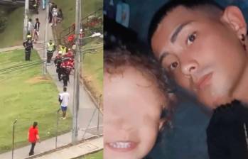 Juan Camilo es el padre de Antonella, la niña de 2 años que murió en Manizales a causa de un ataque con arma blanca perpetrado por su madre. Fotos: Captura de video y La Patria