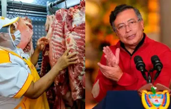El presidente Gustavo Petro aseguró que el país no cuenta con suficientes excedentes de producción de carne de res, por lo que vender carne al exterior estaría presionando al alza los precios en el mercado local. FOTO: Jaime Pérez y Presidencia