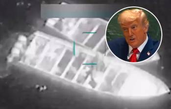 El presidente Donald Trump habló del despliegue militar en el Caribe y el Pacífico desde un portaaviones en Japón. FOTOS: Capturas de video  El presidente Donald Trump habló del despliegue militar en el Caribe y el Pacífico desde un portaaviones en Japón. FOTOS: Capturas de video