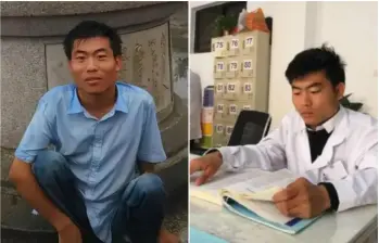 Li Chuangye, de 37 años, es un médico rural oriundo de una provincia de China, y que no se dejó ganar los obstáculos para poder lograr su objetivo. FOTO: Tomada de redes sociales Dr. Li Chuangye