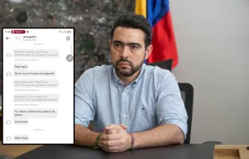 Adelante, una de las amenazas de muerte contra el secretario de Movilidad de Medellín Mateo González Benítez. FOTO: Esneyder Gutiérrez