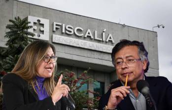 El presidente Gustavo Petro y la fiscal Luz Adriana Camargo tuvieron un cruce de señalamientos en medio del escándalo por los archivos de Calarcá. La propia fiscal dio cuentas del caso ante la Corte Suprema. FOTOS: COLPRENSA