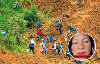 Falleció mujer que había sido rescatada en Granizal. Foto: El Colombiano - cortesía