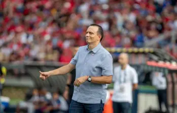 Alejandro Restrepo técnico de Independiente Medellín, equipo que suma 21 puntos en la tabla. FOTO JUAN ANTONIO SÁNCHEZ