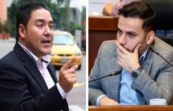 Misael Cadavid y Lucas Cañas (derecha) han sido aliados en el pasado; ahora ambos han sido mencionados en un mismo caso, por diferentes razones. FOTOS EL COLOMBIANO